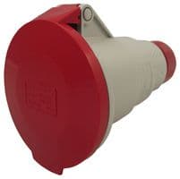 PE3265PV - ILME - PE3265PV - Pin & Sleeve Connector, 32 A, 415 V, Cable Mount, Socket, 3P+N+E, Red