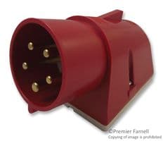 PE3265SMB - ILME - PE3265SMB - Pin & Sleeve Connector, 3+N+PE, 32 A, 415 V, Panel Mount, Inlet, 3P+N+E, Red
