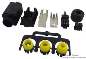 09 45 145 1100 - HARTING - 09 45 145 1100 - Modular Connector, RJ45 Plug, 1 x 1 (Port), 4P4C, Cat5, IP65, IP67, Cable Mount