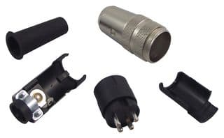09 0309 00 04 - BINDER - 09 0309 00 04 - Circular Connector, Miniature Circular Connector, 680 Series, Cable Mount Plug, 4 Contacts