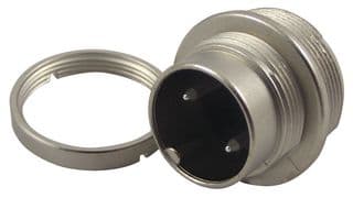 09 0303 00 02 - BINDER - 09 0303 00 02 - Circular Connector, Miniature Circular Connector, 680 Series, Panel Mount Plug, 2 Contacts