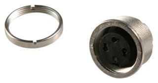09 0308 00 03 - BINDER - 09 0308 00 03 - Circular Connector, Miniature Circular Connector, 680 Series, Panel Mount Receptacle, 3 Contacts