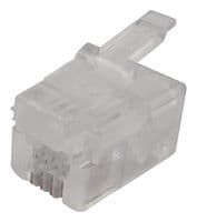 90075-0027 - MOLEX - 90075-0027 - Modular Connector, Modular Plug, 1 x 1 (Port), 4P4C, Cat3, Cable Mount