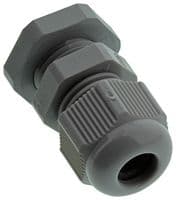 50.009 PA-F - JACOB - 50.009 PA-F - Cable Gland, IP68 5 Bar, PG9, 4 mm, 8 mm, Nylon 6 (Polyamide 6), Grey, IP68