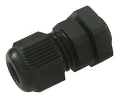 50007M12PASW-F - JACOB - 50007M12PASW-F - Cable Gland, IP68 5 Bar, M12 x 1.5, 3 mm, 6.5 mm, Nylon 6 (Polyamide 6), Black, IP68