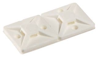 151-28705 MB3A-PA66-WH - HELLERMANNTYTON - 151-28705 MB3A-PA66-WH - Cable Tie Mount, Adhesive, Screw, 3.1 mm, Natural, Nylon 6.6 (Polyamide 6.6), 19 mm, 19 mm