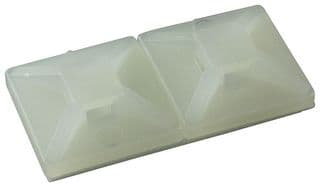 151-01801 MB2A-PA66-WH - HELLERMANNTYTON - 151-01801 MB2A-PA66-WH - Cable Tie Mount, Adhesive, White, Nylon 6.6 (Polyamide 6.6), 13 mm, 13 mm
