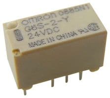 G6S-2Y DC24 - OMRON ELECTRONIC COMPONENTS - G6S-2Y DC24 - Signal Relay, 24 VDC, DPDT, 2 A, G6S Series, Through Hole, Non Latching