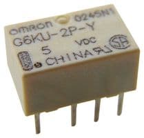 G6KU-2PY DC3 - OMRON ELECTRONIC COMPONENTS - G6KU-2PY DC3 - Signal Relay, 3 VDC, DPDT, 1 A, G6K Series, Through Hole, Latching Single Coil