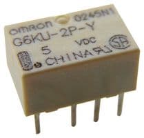 G6KU-2PY DC5 - OMRON ELECTRONIC COMPONENTS - G6KU-2PY DC5 - Signal Relay, 5 VDC, DPDT, 1 A, G6K Series, Through Hole, Latching Single Coil