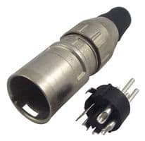 701-0400 - DELTRON COMPONENTS - 701-0400 - XLR Connector, 4 Contacts, Plug, Cable Mount, Silver Plated Contacts, Metal Body, 7000