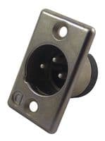 703-0300 - DELTRON COMPONENTS - 703-0300 - XLR Connector, 3 Contacts, Plug, Panel Mount, Silver Plated Contacts, Metal Body