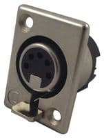 702-0500 - DELTRON COMPONENTS - 702-0500 - XLR Connector, 5 Contacts, Jack, Panel Mount, Silver Plated Contacts, Metal Body, 7000