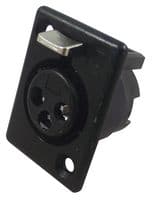 710-0300 - DELTRON COMPONENTS - 710-0300 - XLR Connector, 3 Contacts, Jack, Panel Mount, Silver Plated Contacts, Metal Body