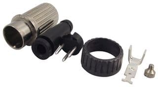 592-0301 - DELTRON COMPONENTS - 592-0301 - DIN Audio / Video Connector, Locking, 3 Contacts, Plug, Cable Mount, Screw, Silver Plated Contacts