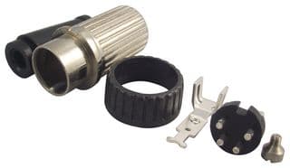 592-0401 - DELTRON COMPONENTS - 592-0401 - DIN Audio / Video Connector, Locking, 4 Contacts, Plug, Cable Mount, Solder, Silver Plated Contacts