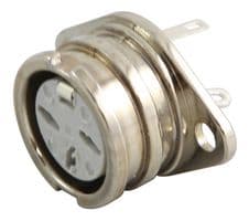593-0300 - DELTRON COMPONENTS - 593-0300 - DIN Audio / Video Connector, Locking, 3 Contacts, Jack, Panel Mount, Solder, Silver Plated Contacts
