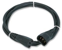 PE00058 - MULTICOMP PRO - PE00058 - Mains Power Cord, IEC 60320 C14 to IEC 60320 C13, 2 m, 16 A, 240 VAC, Black