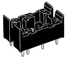 P6C-08P - OMRON ELECTRONIC COMPONENTS - P6C-08P - Relay Socket, Through Hole, Quick Connect, 8 Pins, 5 A
