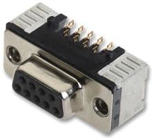 09 55 156 6611741 - HARTING - 09 55 156 6611741 - D Sub Connector, DB9, Standard, Receptacle, 9 Contacts, DE, Solder