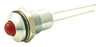 190403IP - CML INNOVATIVE TECHNOLOGIES - 190403IP - LED Panel Mount Indicator, Satin Chrome Bezel, Red, 2 VDC, 8 mm, 20 mA, 80 mcd, IP67