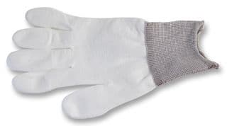 109-0918 - MULTICOMP PRO - 109-0918 - Glove, ESD PU Tip, Pack of 10, White, PU (Polyurethane), Size L, Knit Wrist