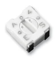 22AR100KLFTR - TT ELECTRONICS / BI TECHNOLOGIES - 22AR100KLFTR - Trimmer, Single Turn, Cermet, Top Adjust, 100 kohm, Surface Mount, 1 Turns
