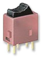 4US1R102M2RN - MULTICOMP PRO - 4US1R102M2RN - Rocker Switch, On-On, SPDT, Non Illuminated, Through Hole, Black, 4U