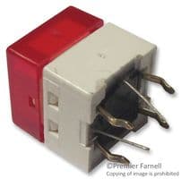 B3W-9000-R1R - OMRON ELECTRONIC COMPONENTS - B3W-9000-R1R - Tactile Switch, B3W-9 Series, Top Actuated, Through Hole, Square Button, 160 gf, 50mA at 24VDC