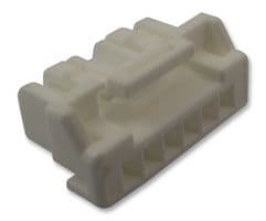 502439-0600 - MOLEX - 502439-0600 - Connector Housing, White, CLIK-Mate 502439 Series, Plug, 6 Ways, 2 mm