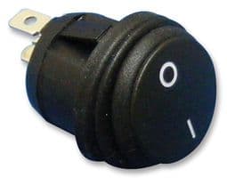 R13-112F8-02-BB-2A - MULTICOMP PRO - R13-112F8-02-BB-2A - Rocker Switch, Off-(On), SPST, Non Illuminated, Panel Mount, Black, R13