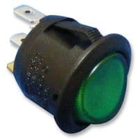 R13-112B-02-BG-0A - MULTICOMP PRO - R13-112B-02-BG-0A - Rocker Switch, On-Off, SPST, Illuminated, Panel Mount, Green, R13