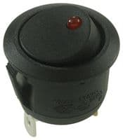 R13-112B9-02-BBR-0A - MULTICOMP PRO - R13-112B9-02-BBR-0A - Rocker Switch, On-Off, SPST, Illuminated, Panel Mount, Black, R13