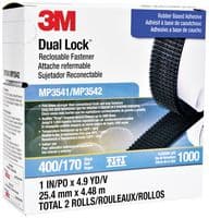 MP-3541/42 BLACK - 3M - MP-3541/42 BLACK - Hook & Loop Fastener, Reclosable, Adhesive Back, 1 ", 25.4 mm, Black, PP (Polypropylene)