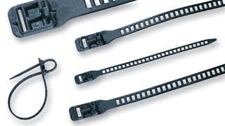 115-07190 SOFTFIX XS-TPU-BK - HELLERMANNTYTON - 115-07190 SOFTFIX XS-TPU-BK - Cable Tie, Soft Fix Releasable Ladder, TPU (Thermoplastic Polyurethane), Black, 180 mm, 7 mm, 45 mm