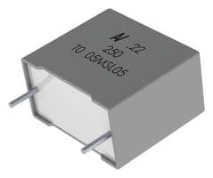R60ER51005040J - KEMET - R60ER51005040J - General Purpose Film Capacitor, Metallized PET Stacked, Radial Box - 2 Pin, 10 µF, ± 5%, 63 V