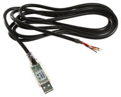 USB-RS232-WE-1800-BT_5.0 - FTDI - USB-RS232-WE-1800-BT_5.0 - Smart Cable Assembly, USB to RS232 Converter, 1Mbaud, USB Type A to Free End, 5 V, 1.8 m