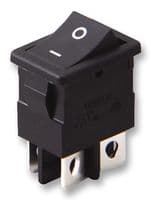 A8MD-1162 - OMRON ELECTRONIC COMPONENTS - A8MD-1162 - Rocker Switch, Off-On, DPST, Non Illuminated, Panel Mount, Black, A8M Series