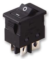 A8WD-1163 - OMRON ELECTRONIC COMPONENTS - A8WD-1163 - Rocker Switch, Off-On, DPST, Non Illuminated, Panel Mount, Black, A8W Series