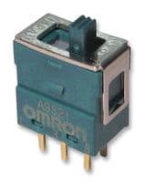 A9S21-0012 - OMRON ELECTRONIC COMPONENTS - A9S21-0012 - Slide Switch, DPDT, On-On, Through Hole, A9S Series, 50 mA, 60 V