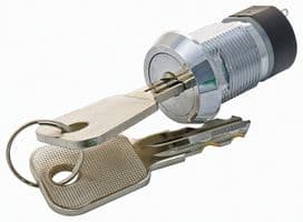 S286A-1 - MULTICOMP PRO - S286A-1 - Keylock Switch, Off-On, DPST, 2 Position, 4 A