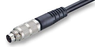 79-1405-12-03 - BINDER - 79-1405-12-03 - Circular Cable Assembly, M9 Circular Plug to Free End, 3 Ways, 6.6 ft, 2 m, Black