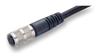 79-1406-12-03 - BINDER - 79-1406-12-03 - Circular Cable Assembly, M9 Circular Receptacle to Free End, 3 Ways, 6.6 ft, 2 m, Black