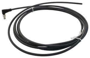 79-3110-52-04 - BINDER - 79-3110-52-04 - Circular Cable Assembly, M5 90° Sensor Receptacle to Free End, 4 Ways, 6.6 ft, 2 m, Black