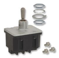 1NT1-7 - HONEYWELL - 1NT1-7 - Toggle Switch, (On)-Off-(On), SPDT, Non Illuminated, NT Series, Panel Mount, 15 A
