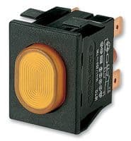 1670.5201-00 - MARQUARDT - 1670.5201-00 - Pushbutton Switch, 1670 Series, DPST, Off-On, Oval, Orange