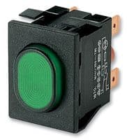 1670.5202-00 - MARQUARDT - 1670.5202-00 - Pushbutton Switch, 1670 Series, DPST, Off-On, Oval, Green