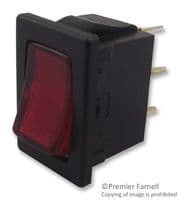 1800.1102-02 - MARQUARDT - 1800.1102-02 - Rocker Switch, Off-On, SPST, Illuminated, Panel Mount, Red, 1800 Series