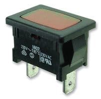 1807.1102-01 - MARQUARDT - 1807.1102-01 - Rocker Switch, Illuminated, Panel Mount, Red, 1800 Series