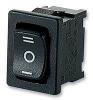 1808.6103-00 - MARQUARDT - 1808.6103-00 - Rocker Switch, On-Off-On, SPDT, Non Illuminated, Panel Mount, Black, 1800 Series